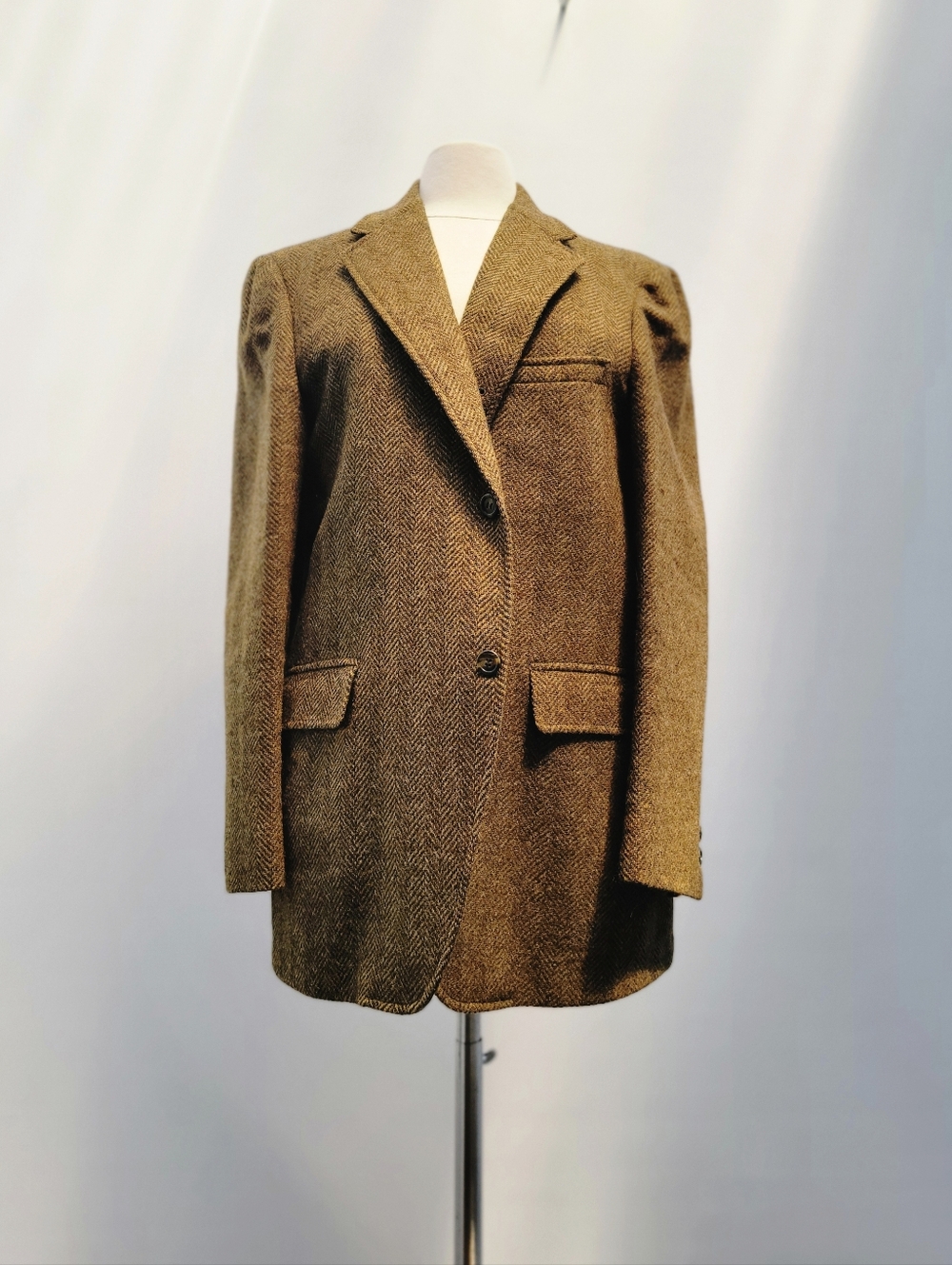 Cricketeers Vtg Union 60s 70s Brown Tweed Wool 2 Button Blazer Mens Size 42R